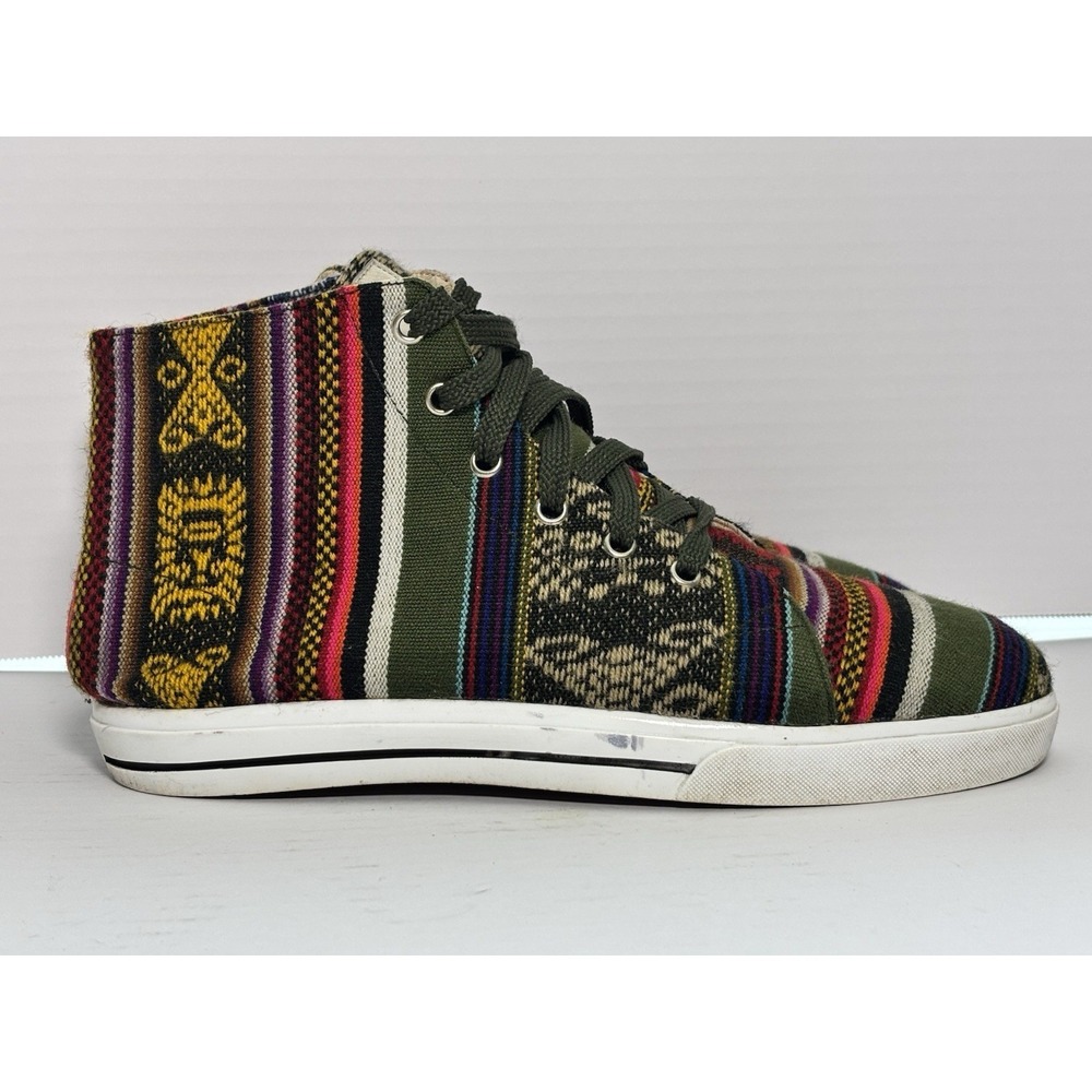 Inkkas High Top Sneakers Tribal Aztec Andean Peru‎ Womens 9 Mens 7 EU 40